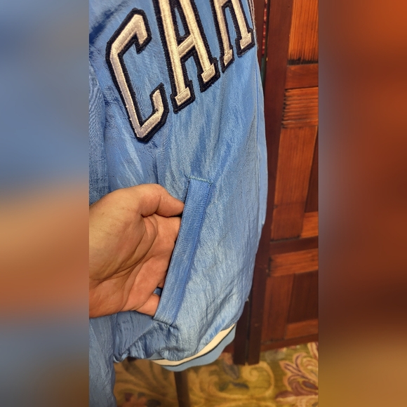 Vintage Mens 90s Carolina Tarheels Puffy Varsity Bomber Jacket  Size Medium - Picture 11 of 13